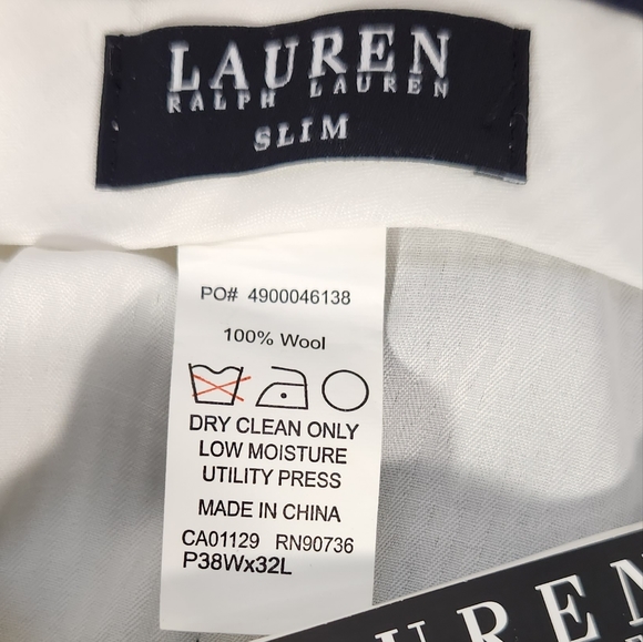 NWT Men's Lauren Ralph Lauren Slim Wool Pants - Picture 3 of 8